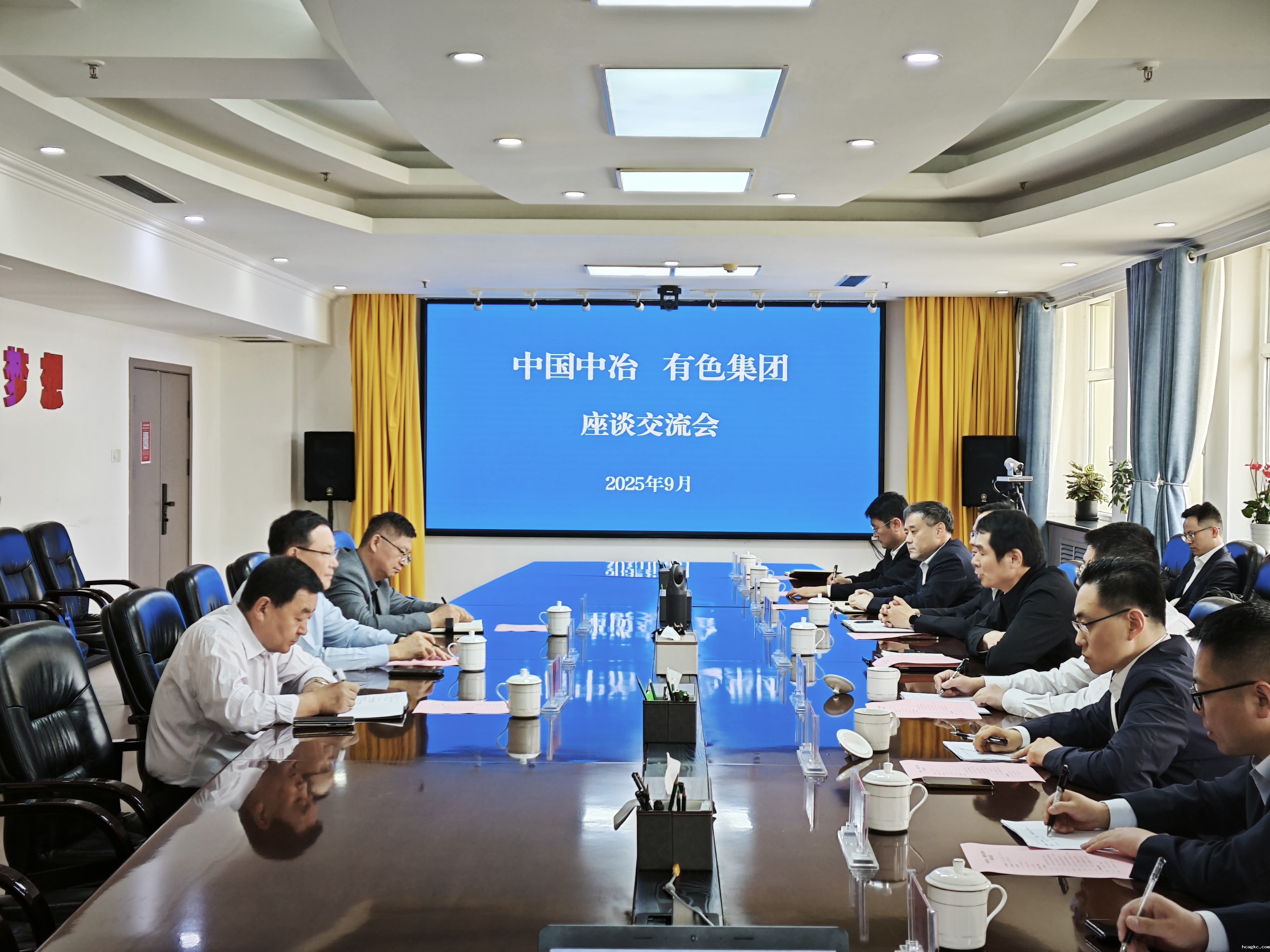 与新疆有色集团会谈